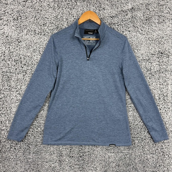 Truewerk Pullover Womens Medium Blue B2 Quarter Zip Long Sleeve Stretch Active M - Picture 1 of 14